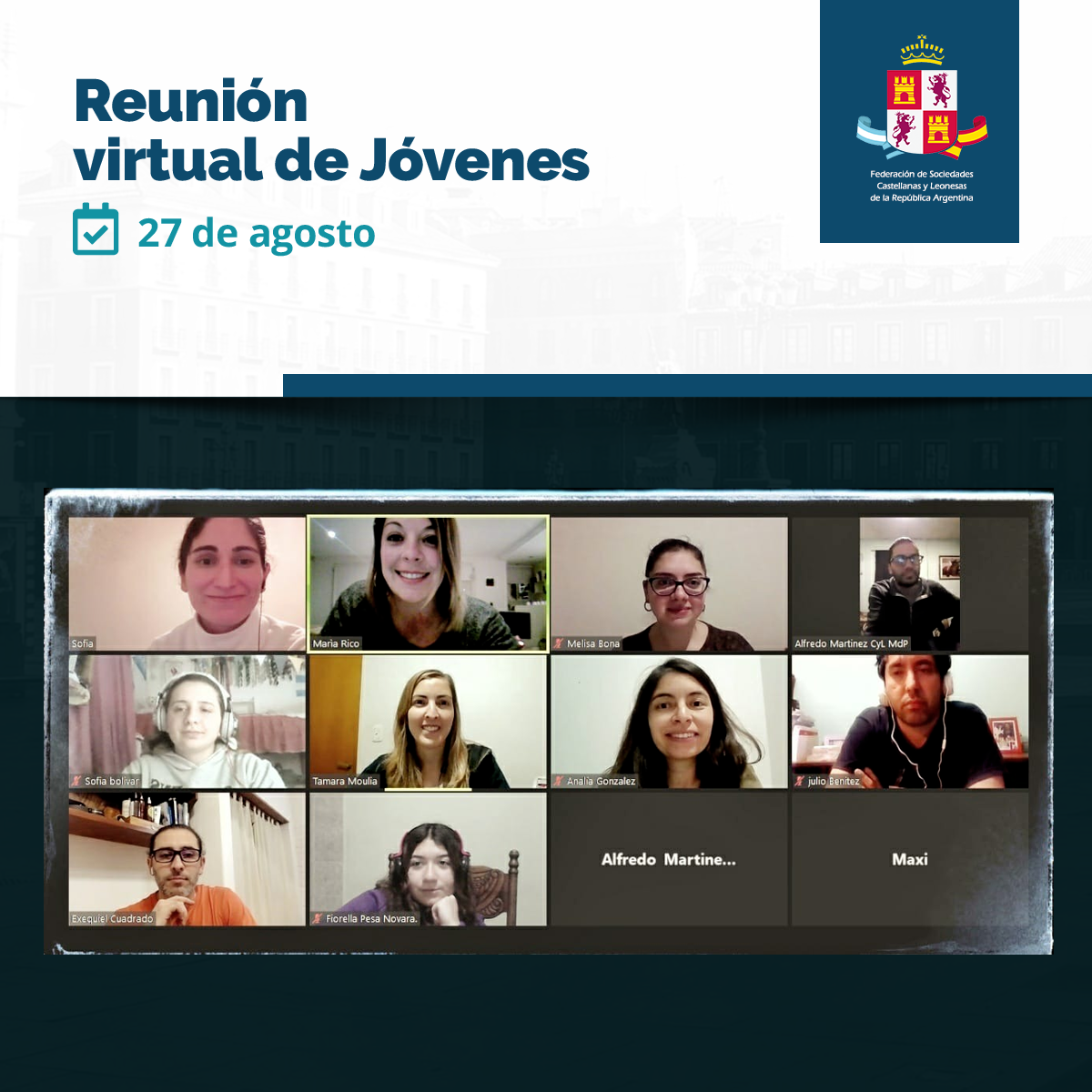 REUNION DE JOVENES POR ZOOM